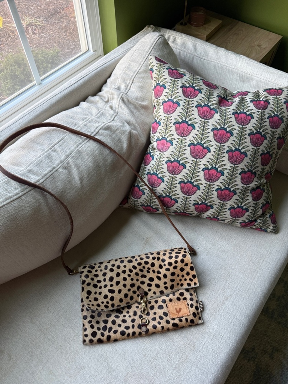 Meanwhile Leopard Print Crossbody Clutch - Brown/Black - Picture 3 of 4